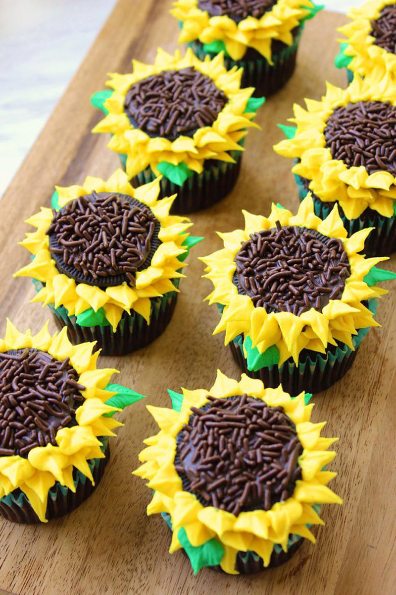 How To Make Sunflower Cupcakes