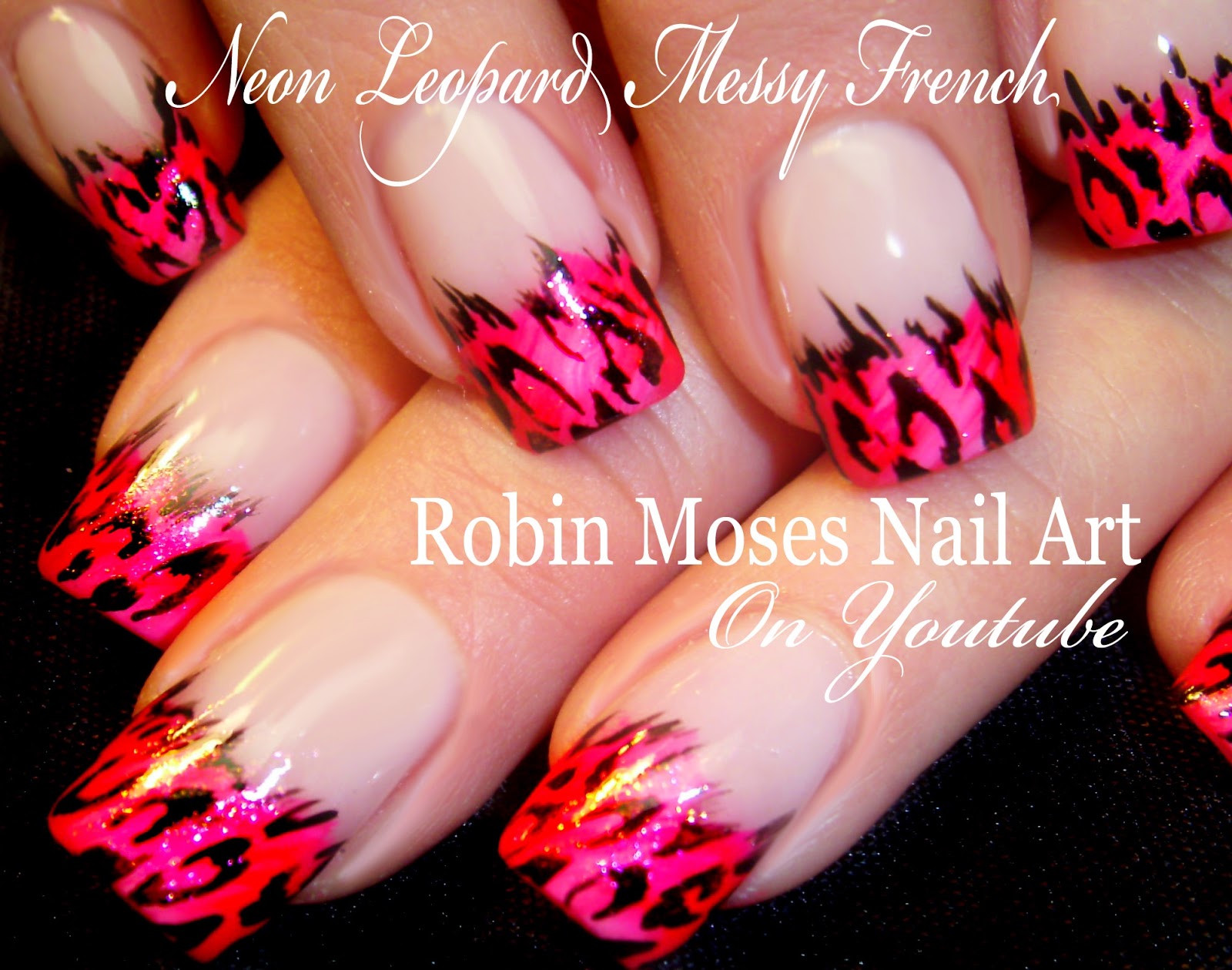 Pink Zebra Print Nails