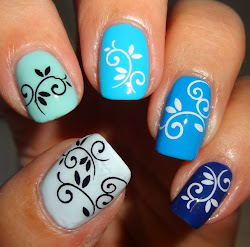 nails nail swirl decals water sparkly polish called wendy delights check monochrome bright under wonderful created ve into discover