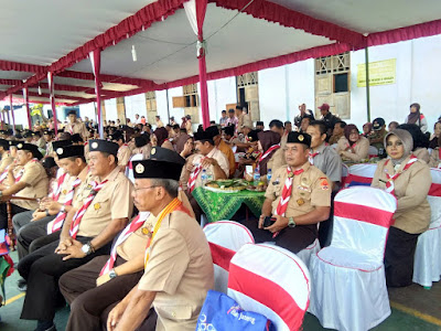 DANRAMIL O1/SRAGEN HADIRI UPACARA PEMBUKAAN PESTA SIAGA 2018 DI SMKN 2 SRAGEN