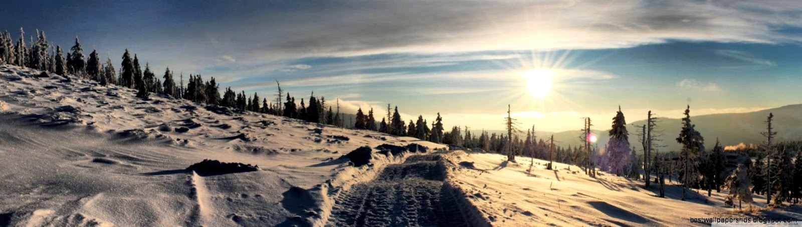 Snowmobile Trails HD desktop wallpaper  High Definition