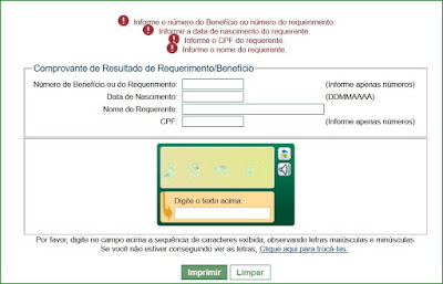 Resultado de Perícia no site da Previdência ou 135.