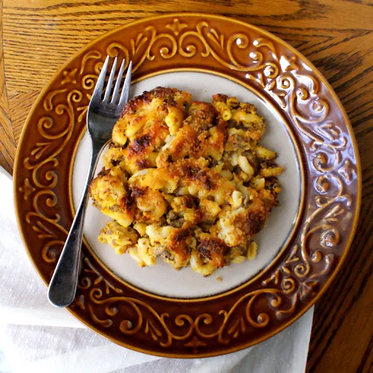 Cheesy Beef & Butternut Squash Pasta Bake by The Two Bite Club