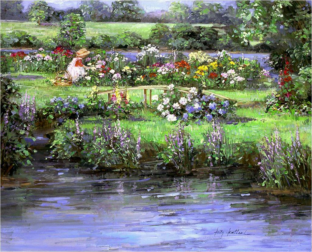 Sally rosenbaum картины. Sally swatland. Sally in the garden. Sally in the garden. Лето живопись.