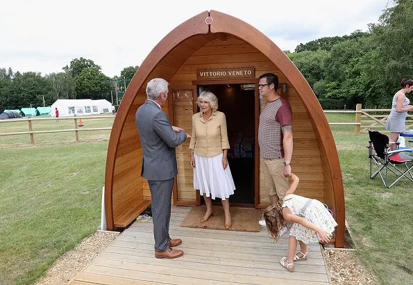 Duchess Camilla visits the Poppy Pod Village at Tile Barn Outdoor Centre, Princess Charlotte, Prince George, kate Middleton