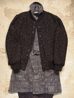 Engineered Garments "Robe in Dk.Navy Crest Print" Fall/Winter 2015 SUNRISE MARKET