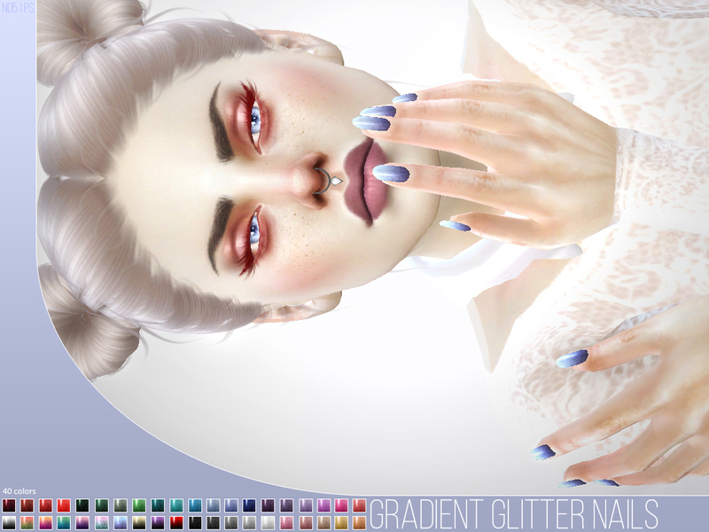 Sims 4 CC's - The Best: Glitter Nails by Pralinesims