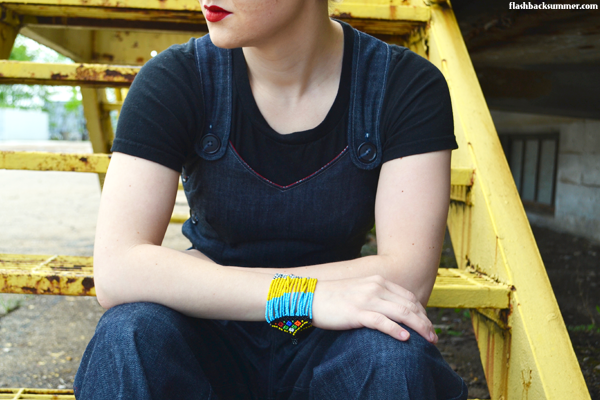 Flashback Summer: Wearing History Homefront Overalls - 1930s 1940s WWII Rosie the Riveter