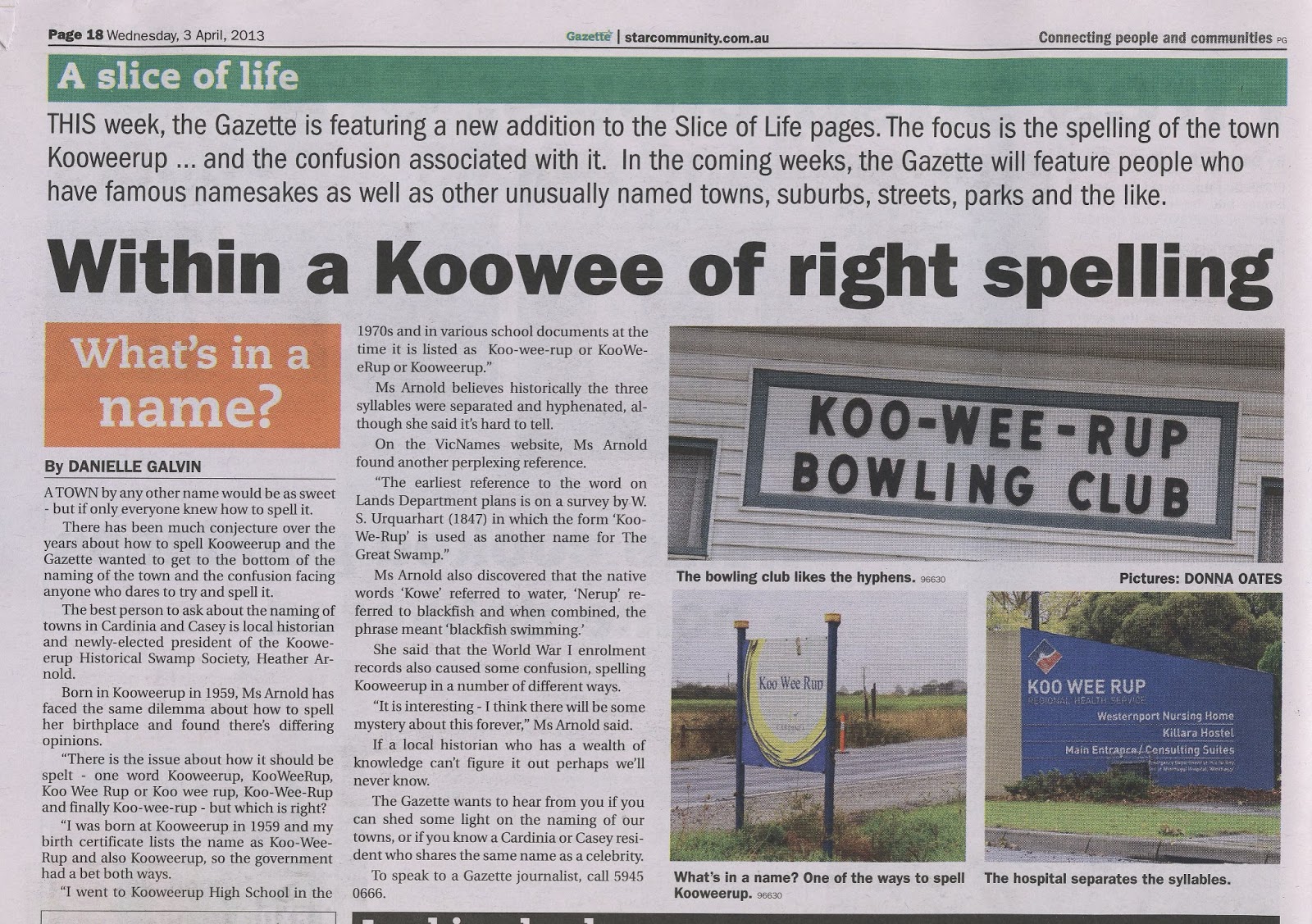 Koo Wee Rup Swamp History April 2013