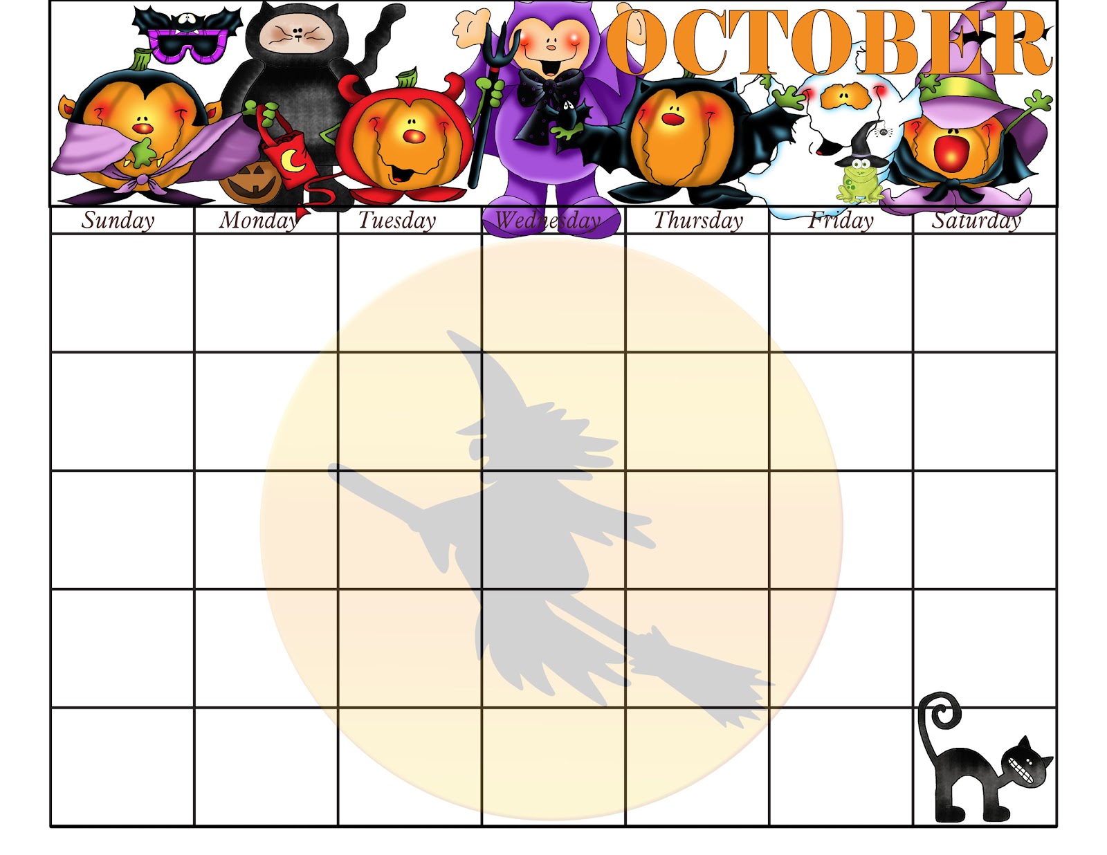 Patty Wraps October Calendar