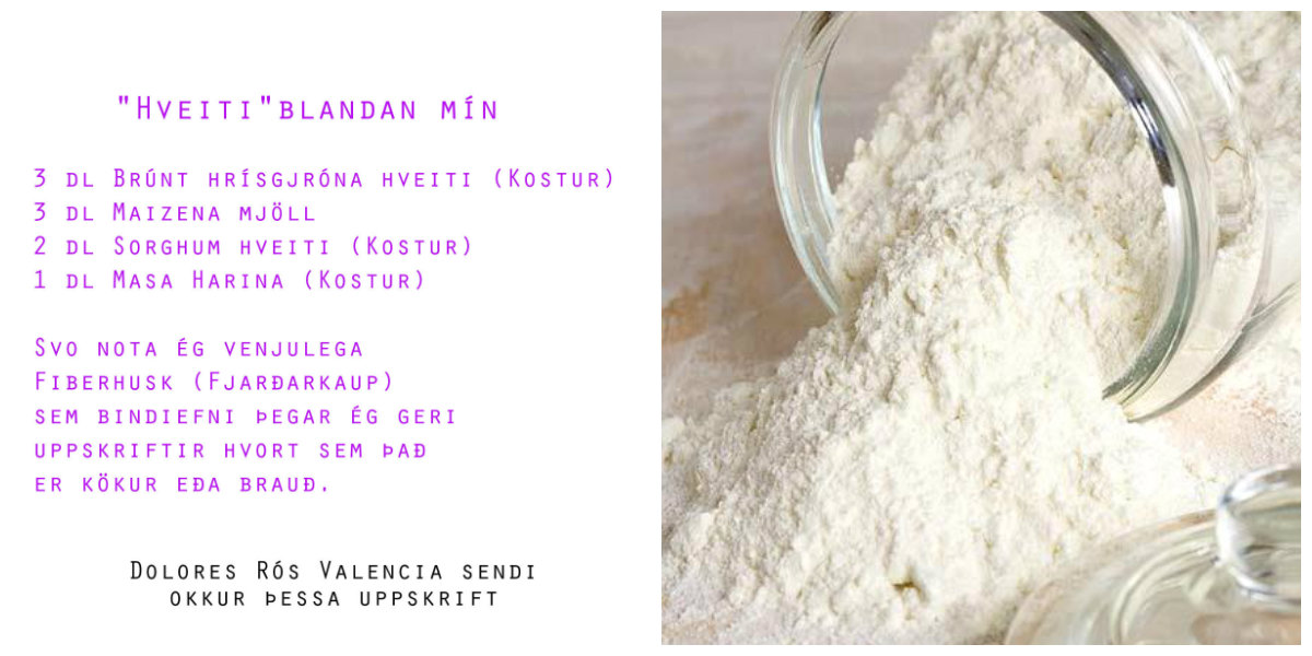 Glútenfrítt Líf: Heimagerð hveitiblanda