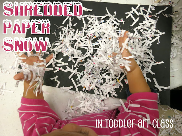 http://librarymakers.blogspot.com/2013/02/toddler-art-class-shredded-paper-snow.html