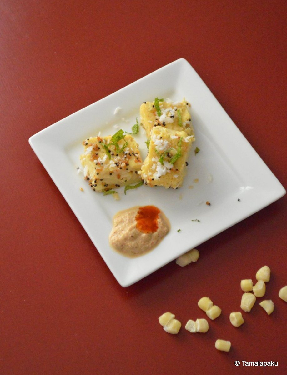 Corn Flour Dhokla Tamalapaku
