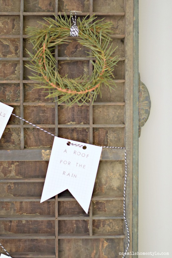 How to make your own Irish Blessing stamped paper garland to add a perfect vintage and cozy accent to your home.