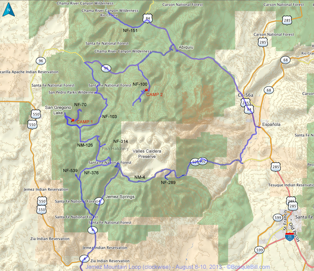 Bosque Bill's Backroads Jemez Mountain Loop