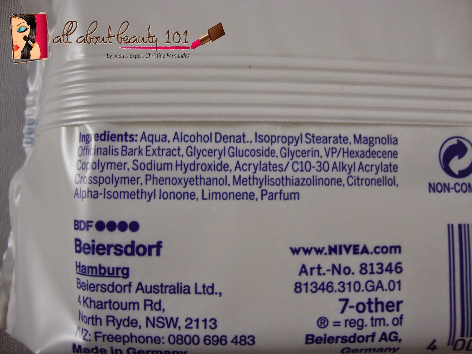 Nivea 3in1 Daily Deep Cleansing Exfoliating Wipes with Magnolia