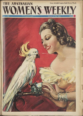 Australian Women's Weekly Cover, cockatoo,  June 1940