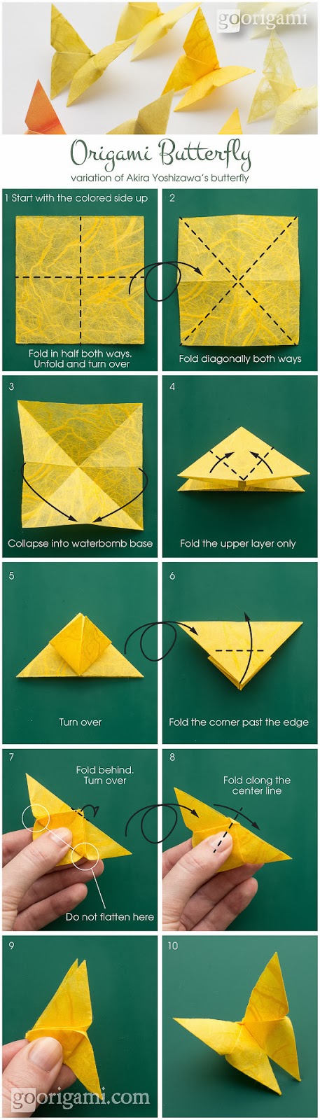Cara Membuat Origami Kupu kupu  dari Kertas Lipat 