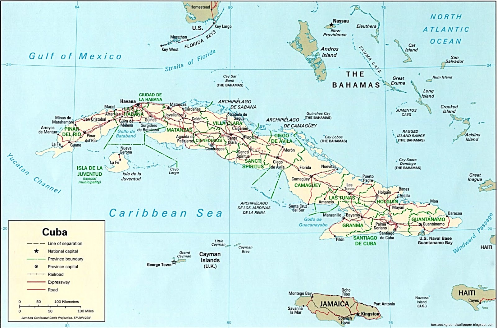 Tourist Map Cuba
