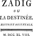 Zadig ou la Destinée (Voltaire)