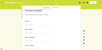 created google form friends details form