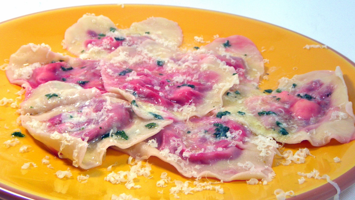 52 Ways to Cook Beet Ricotta Ravioli with Basil Butter Sauce