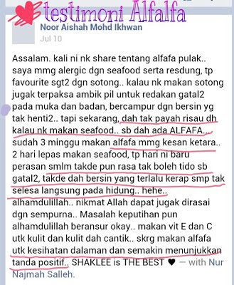 testimoni alahan seafood shaklee