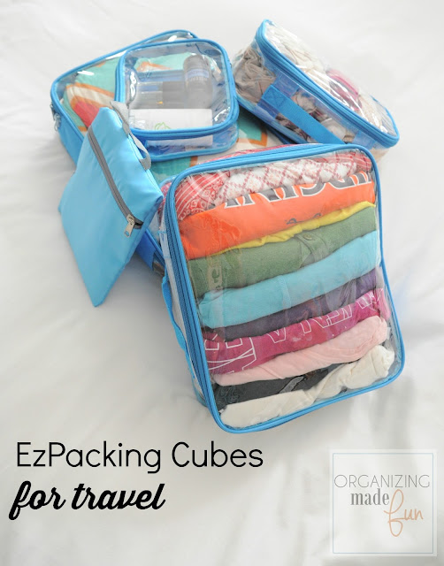 Packing cubes by EzPacking that can hold a LOT of clothes when traveling :: OrganizingMadeFun.com Packing cubes by EzPacking that can hold a LOT of clothes when traveling :: OrganizingMadeFun.com