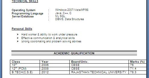 professional bio data