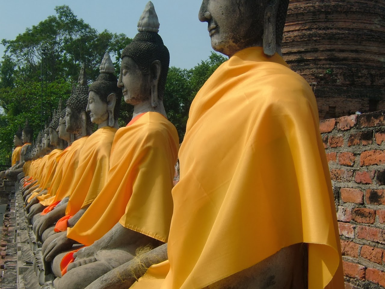 Stone statues of Buddha