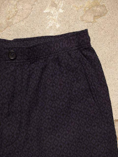 Engineered Garments Long Beach Short in Navy Geo Jacquard