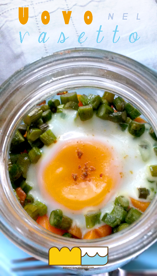 uovo e verdurine, nel vasetto