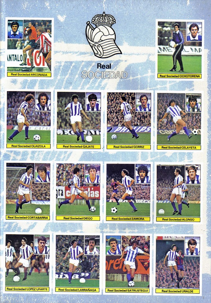 REAL SOCIEDAD 1981-82. By Coleccion de cromos en accion.