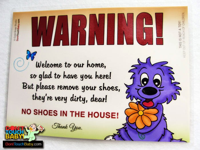 Take Shoes Off Sign 