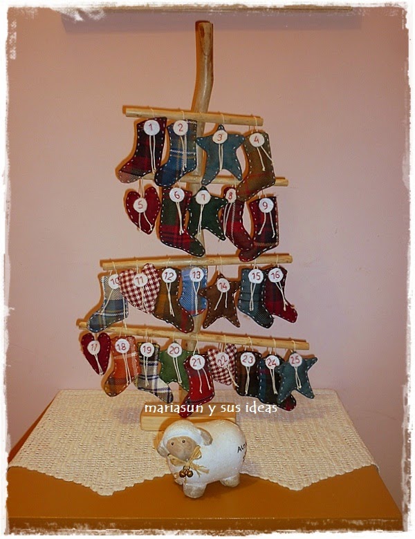 Mariasun y sus Ideas: Arbolito_calendario de adviento