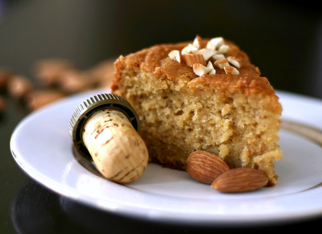 This Healthy Rum-Drenched Almond Pound Cake is so soft, fluffy, and sweet, it doesn't taste guilt free, whole grain, and low sugar one bit!
