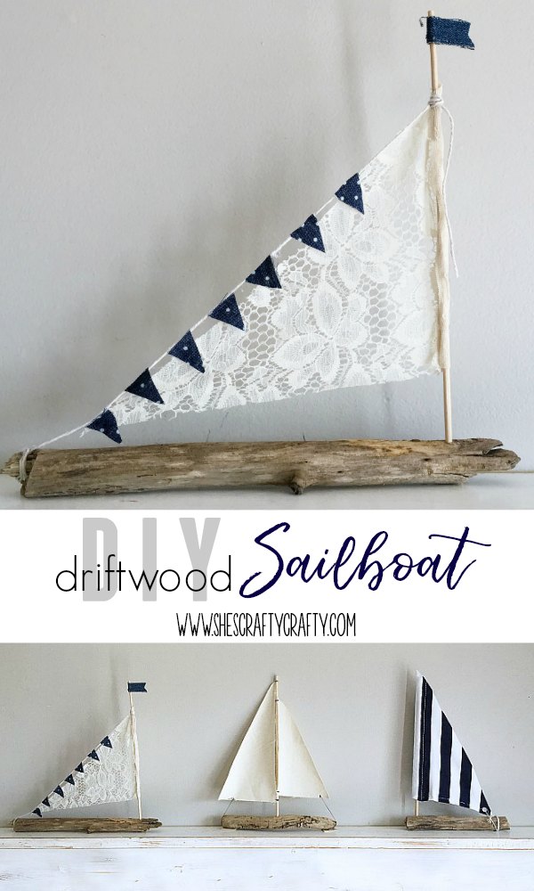 She's Crafty DIY Driftwood Sailboat