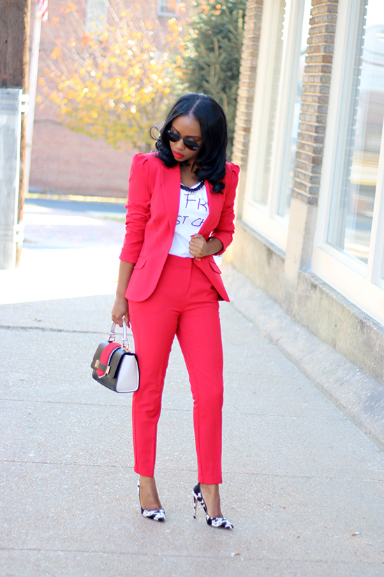 Red Suit For The Holidays | Prissysavvy