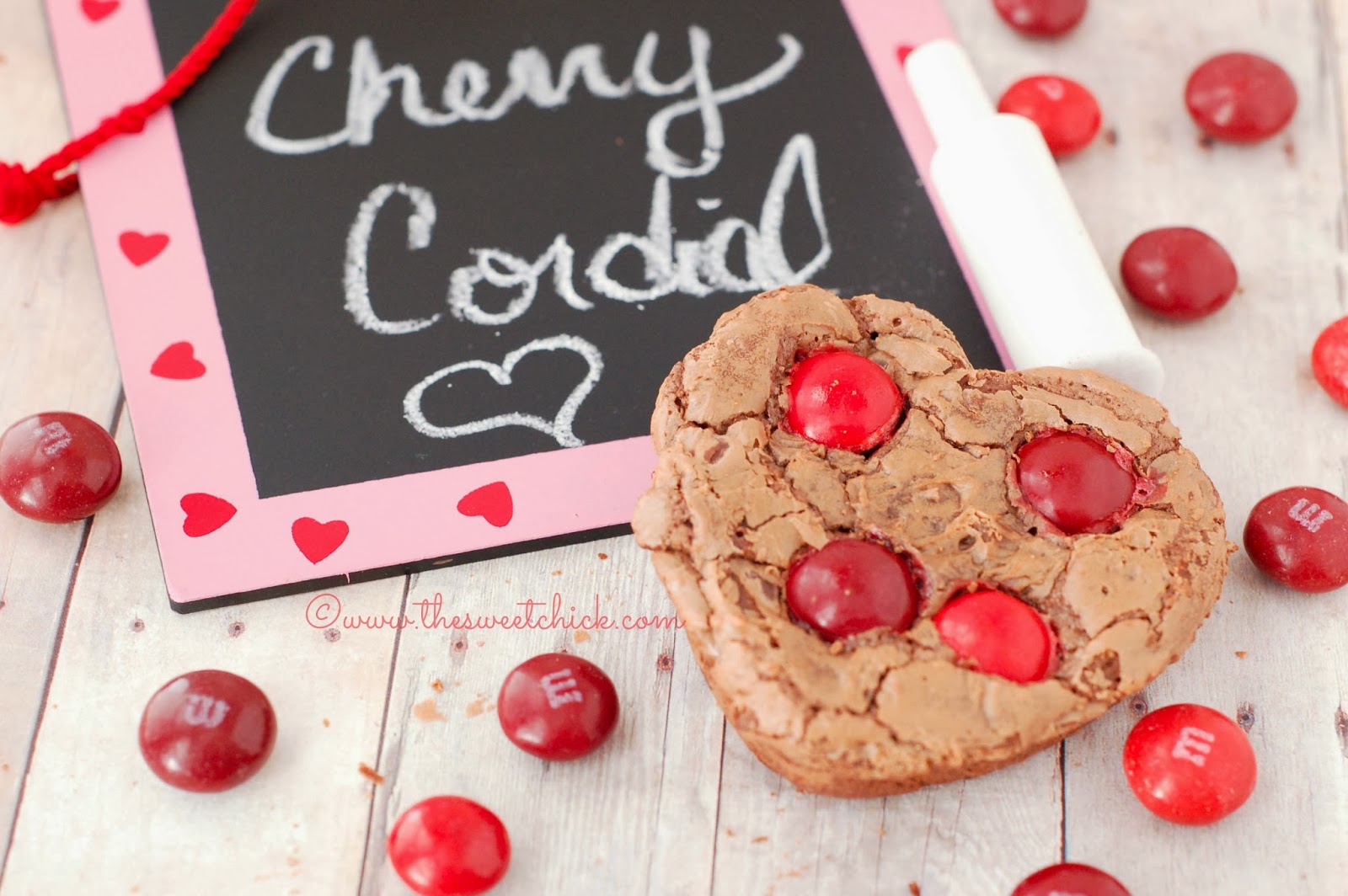 Cherry Cordial Brownie Cookies by The Sweet Chick