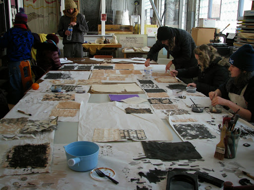 A group of student paint