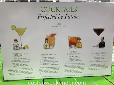 Costco 1196518 - Patron Tequila Limited Edition Gift Pack features 4 flavors of tequila
