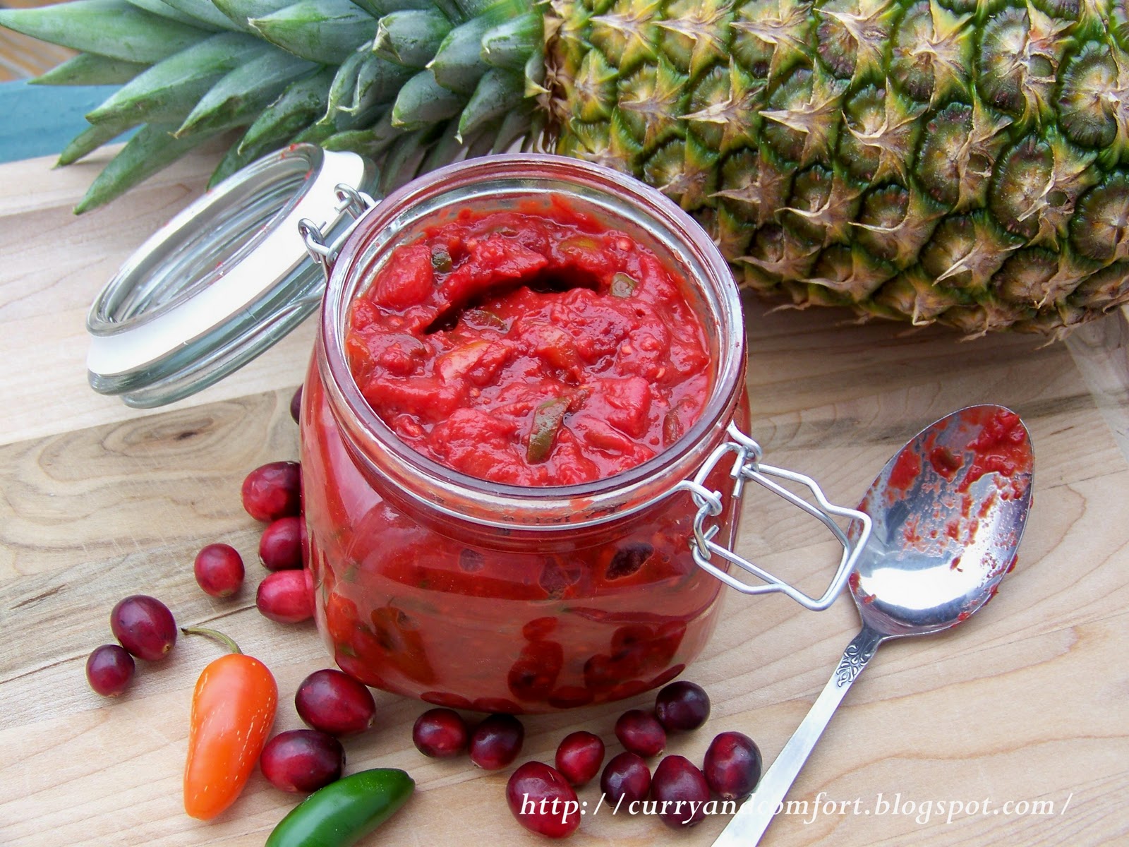 Kitchen Simmer: Cranberry, Pineapple and Chili Chutney