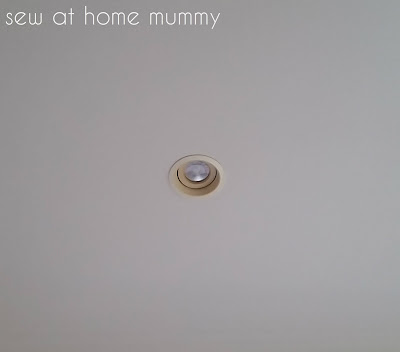 Sew at Home Mummy DIY | quick and easy upgrade to recessed can pot down lights | cheap replacement retrofit recessed lights | LED lights | basement lighting