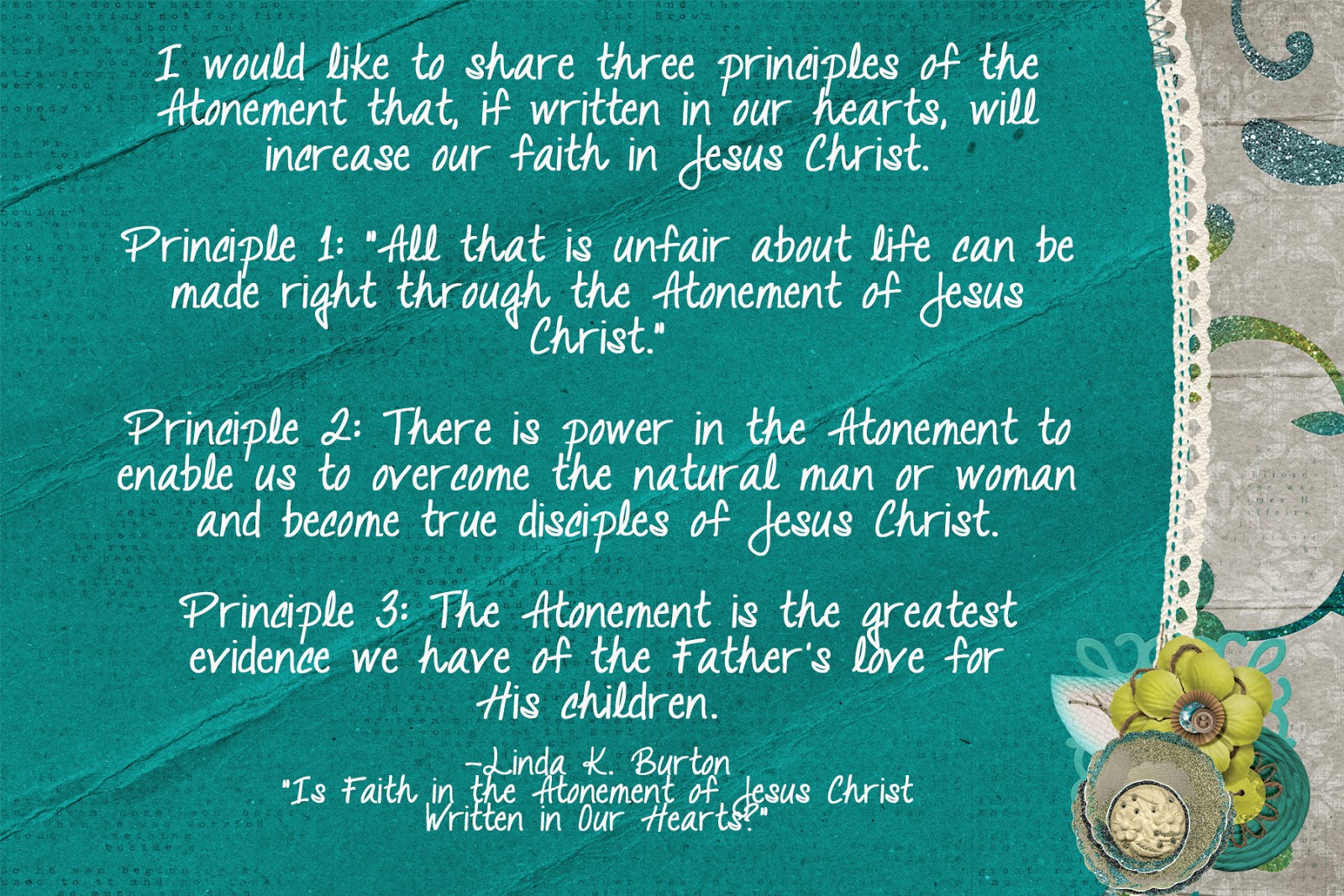 LDS Handouts The Atonement What is the Atonement?