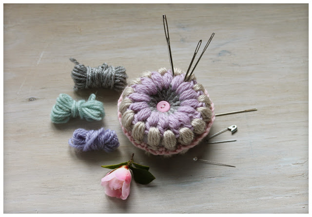 Puff Stitch Pincushion crochet pattern