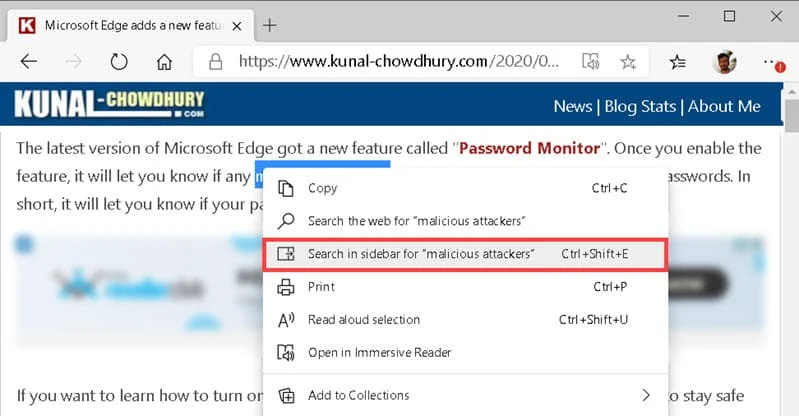 Microsoft Edge adds 'Search in Sidebar' feature to most recent Canary build