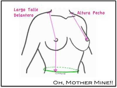 Como tomar medidas talle delantero y alto de pecho
