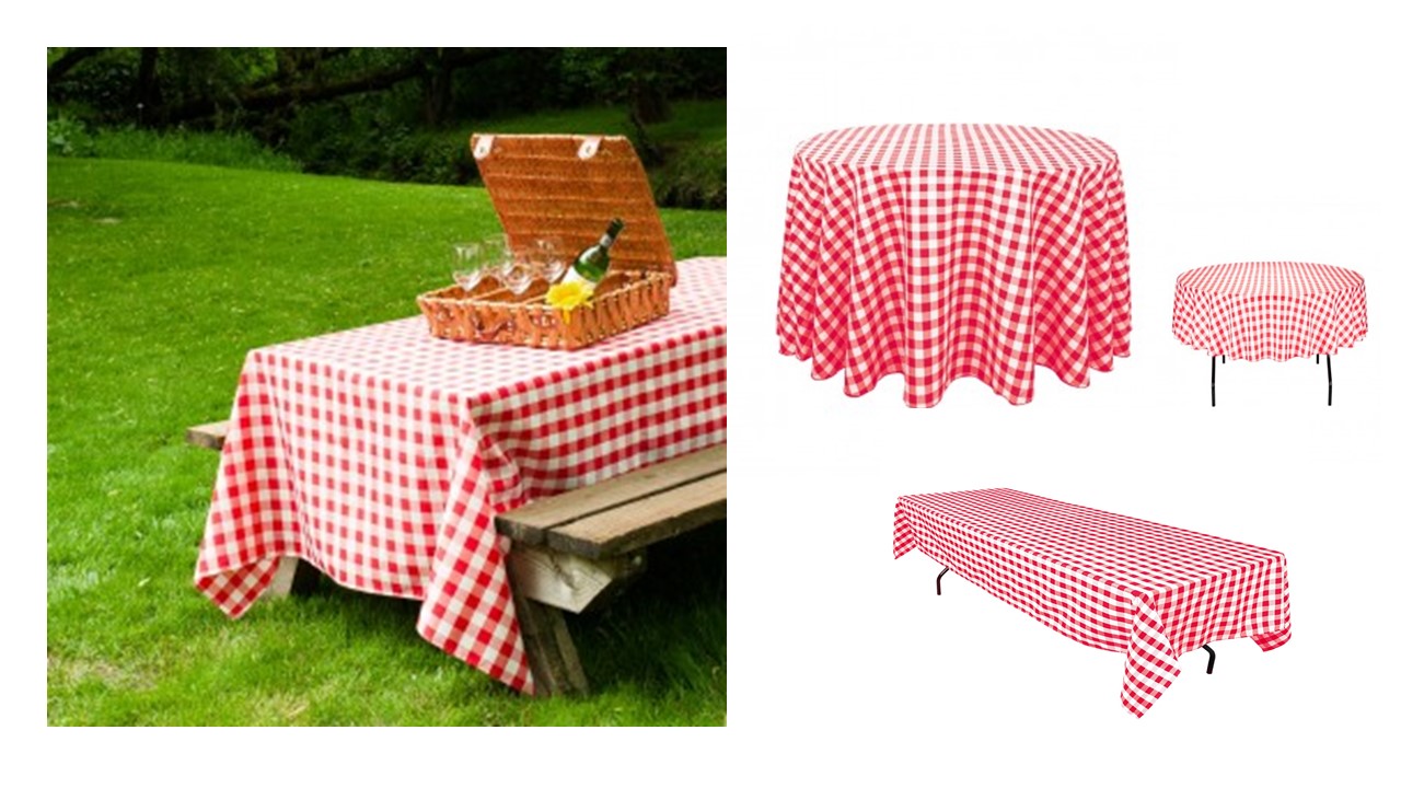 TABLECLOTH FOR SALE  RED AND WHITE CHECKERED