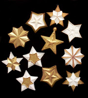 Sterne aus Reliefgießmasse