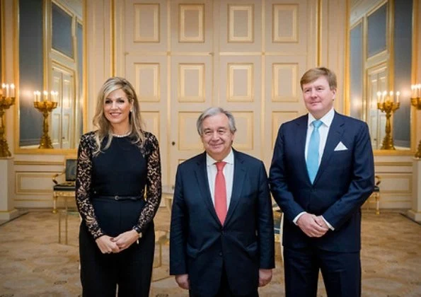 King Willem-Alexander and Queen Máxima gave a dinner at Noordeinde Palace in honour of António Guterres